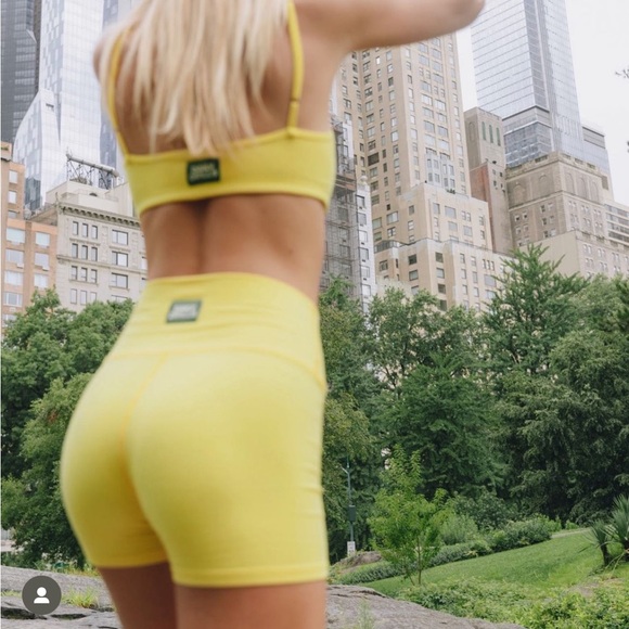 Daily Drills Tops - Daily Drills yellow ribbed bra